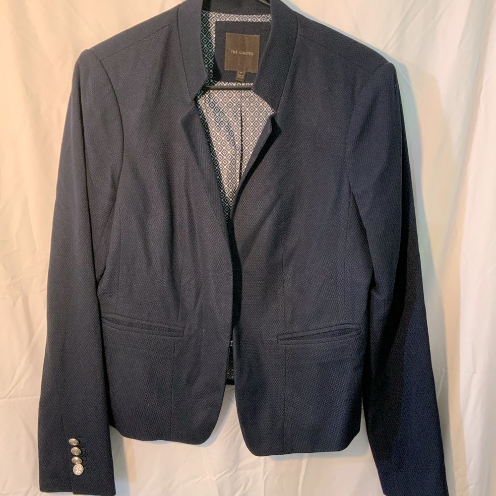 Navy texture blazer, The Limited, size M